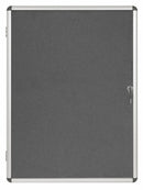 Bi-Office Enclore Grey Felt Lockable Noticeboard Display Case 9 x A4 720x981mm - VT630103150 - UK BUSINESS SUPPLIES