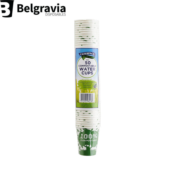 Belgravia Bio Caterpack 6oz Water Cups Pack 50's - UK BUSINESS SUPPLIES