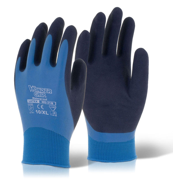 Wonder Grip Aqua Latex Gloves Pair XXL - UK BUSINESS SUPPLIES