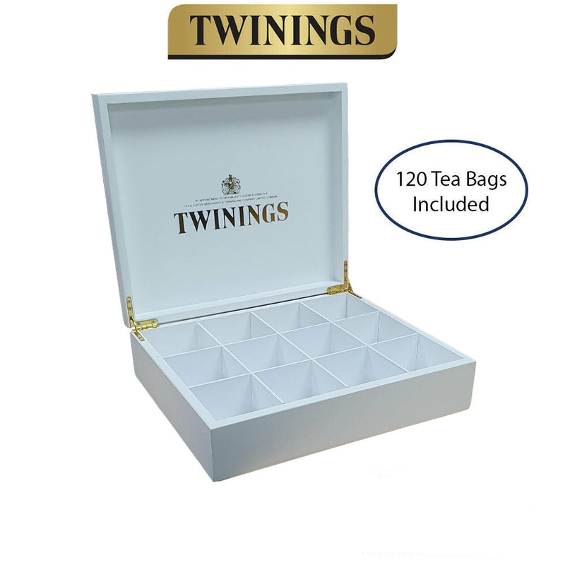 Twinings 12 Compartment White Display Box With 120 Tea - UK BUSINESS SUPPLIES