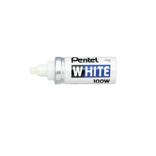Pentel X100W Permanent Marker Bullet Tip 3.3mm Line White (Pack 12) - UK BUSINESS SUPPLIES
