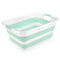 Addis Large 45L Fold Away Laundry Basket White and Sky Blue - UK BUSINESS SUPPLIES